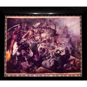 Freeing Buda from the Turks 1686 Hungarian Picture Frame 10x12